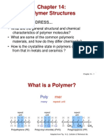 Polymer Structures: Issues To Address..