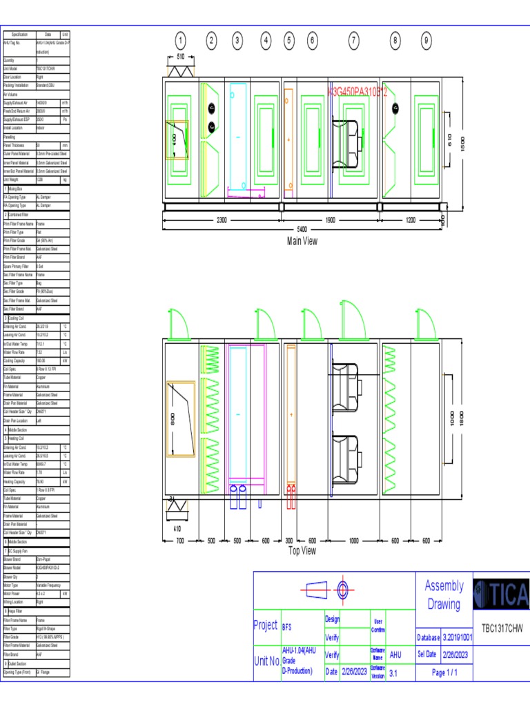 AHU-1.04 Specifications Overview | PDF | Pipe (Fluid Conveyance ...