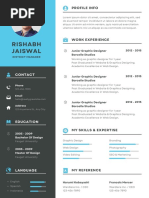 Black Blue Modern Professional CV Resume Template