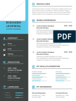 Black Blue Modern Professional CV Resume Template