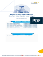 Dan Hari Libur Kantor Luar Negeri: Periode Maret 2023