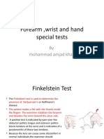 Forearm-Wrist-And-Hand-Ortho Tests