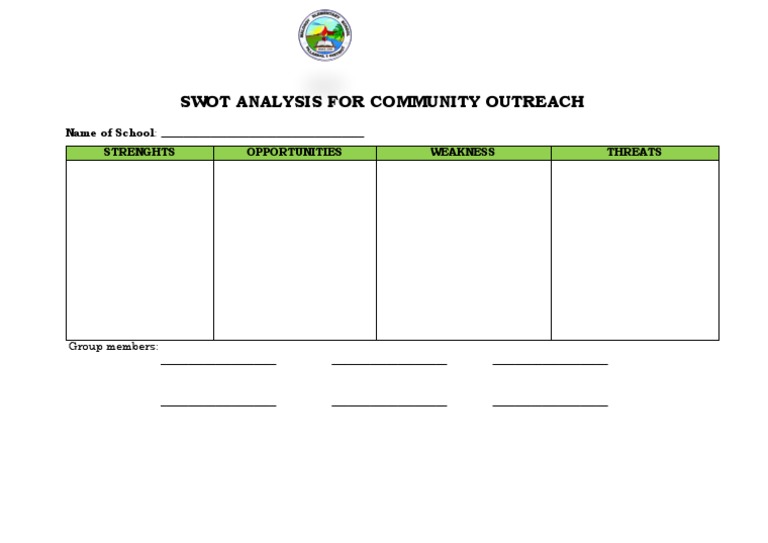 Community Outreach SWOT Analysis Template | PDF