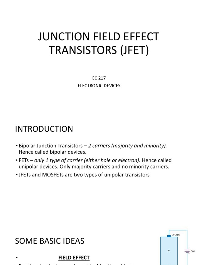 Understanding Junction Field Effect Transistors (JFETs) A Comprehensive Guide to JFET Operation