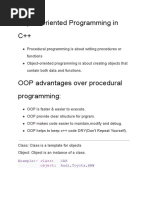 Object Oriented Programming in C++