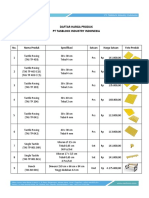 Daftar Harga PT Tasblock Industry Indonesia