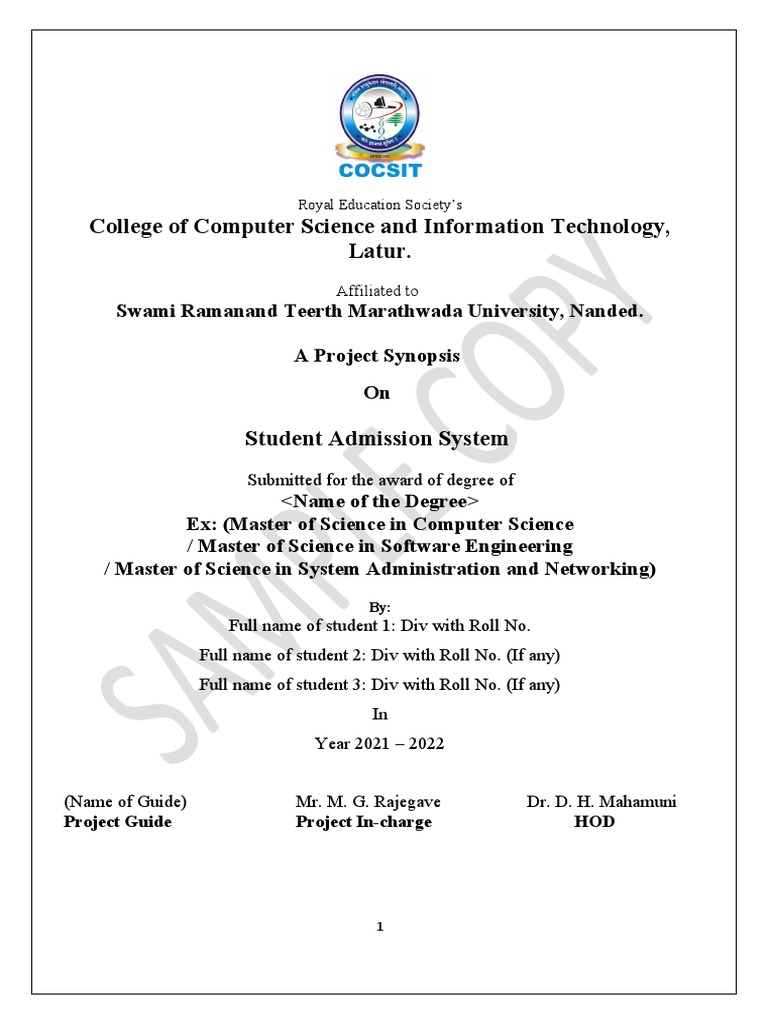 College of Computer Science and Information Technology, Latur | PDF ...