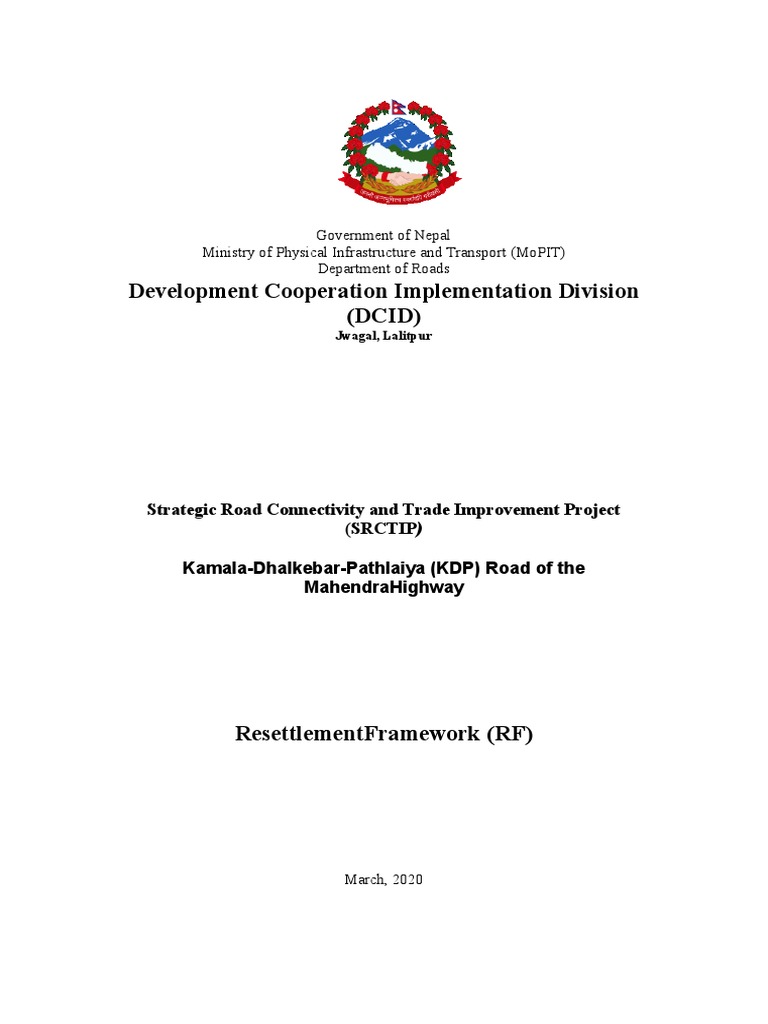 DCID Resettlement Framework Overview | PDF | Eminent Domain ...