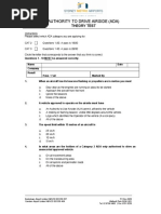 Authority To Drive Airside (Ada) : Theory Test