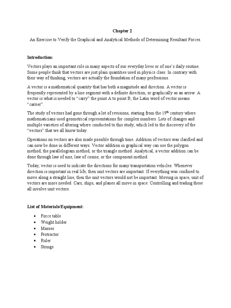 A Comparison of Graphical and Analytical Methods for Determining ...