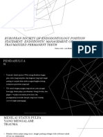 European Society of Endodontology Position Statement: Endodontic Management of Traumatized Permanent Teeth