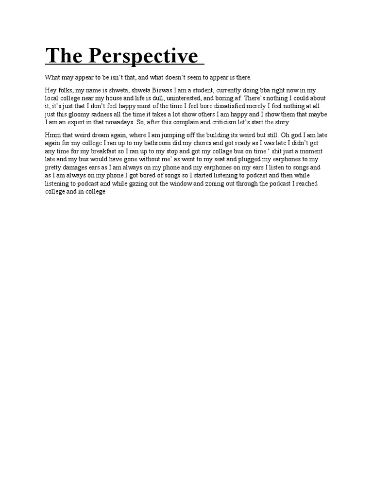 A Student's Gloomy Journey | PDF