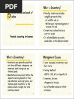 Inventories and Cost of Sales What Is Inventory?: Financial Accounting For Business