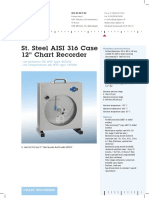 St. Steel Aisi 316 Case 12" Chart Recorder: - For Pressure de Wit Type 4870ss - For Temperature de Wit Type 1870ss