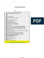 Documentos Necessários para Admissão: 01 Cópia de Cada Documento