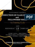 Induction of Class Officers and Fellowship Night: 1st Training Cycle