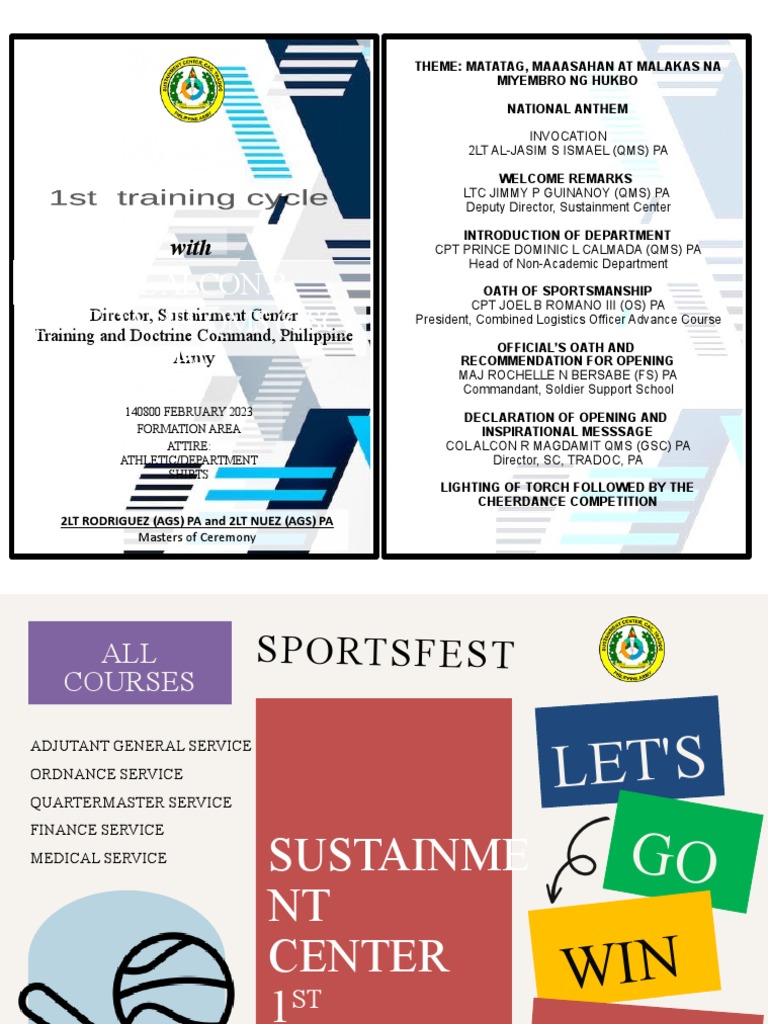 Sportsfest Opening Ceremony PA | PDF
