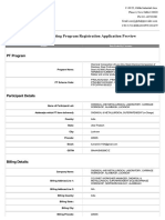 Proficiency Testing Program Registration Application Preview