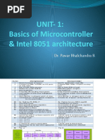 UNIT - 1 Basics of Microcontroller & Intel 8051 Architecture