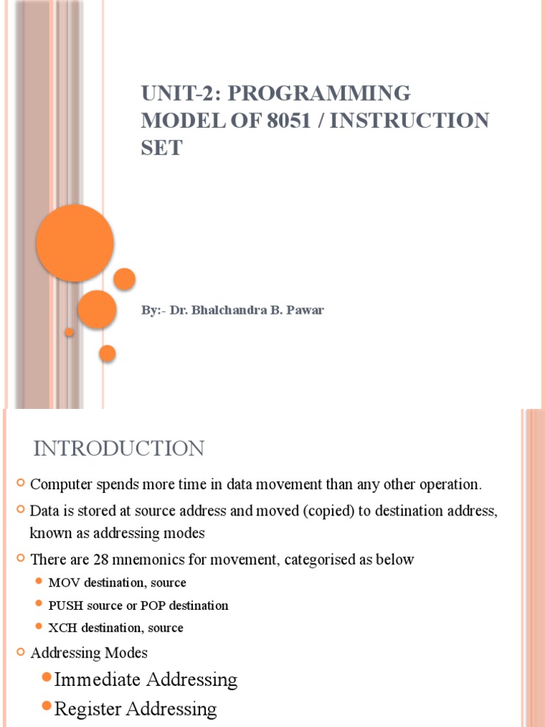 Programming Model of 8051 | Download Free PDF | Assembly Language ...