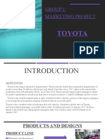Group 1: Marketing Project: Toyota