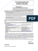 Jammu University PG Admissions via CUET-PG