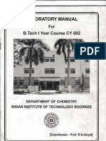 LABORATORY MANUAL FOR B.TECH IYEAR COURSE CY A02 SAFETY GUIDELINES