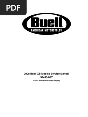 BUELL 2008 XB Models Service Manual | PDF | Bearing