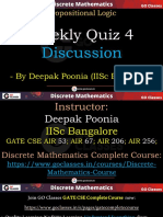 Live DoubtsPractice Session 4 - Weekly Quiz 4 Solutions