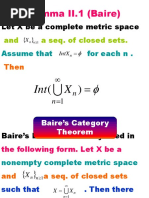 Baire's Category Theorem