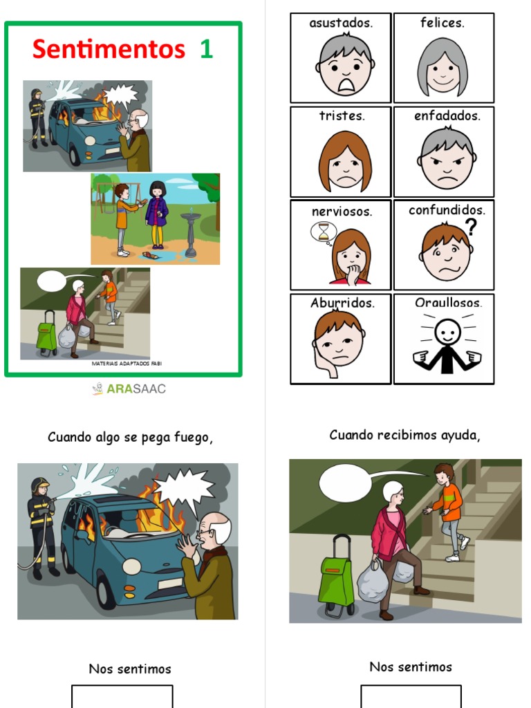 Mini-book Sentimientos 1 | PDF