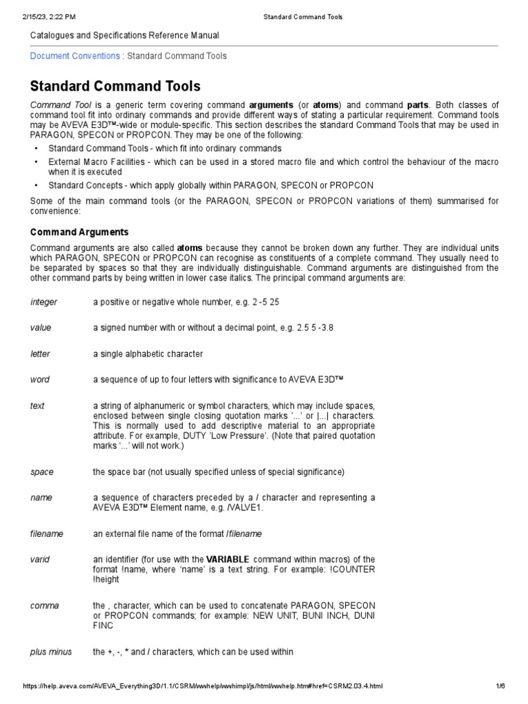 Standard Command Tools | PDF | Sequence | Filename