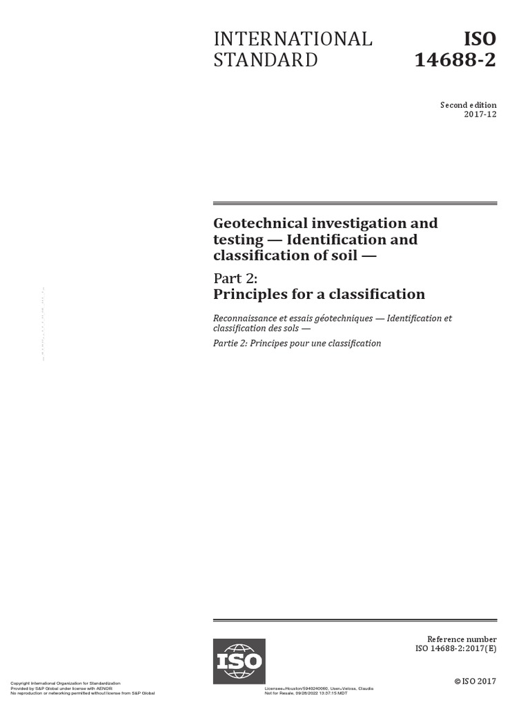 ISO - 14688-2 - Soil Indentification and Description | PDF ...
