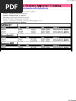 UCSF BearBuy Voucher Approver Training Schedule September - December 2011