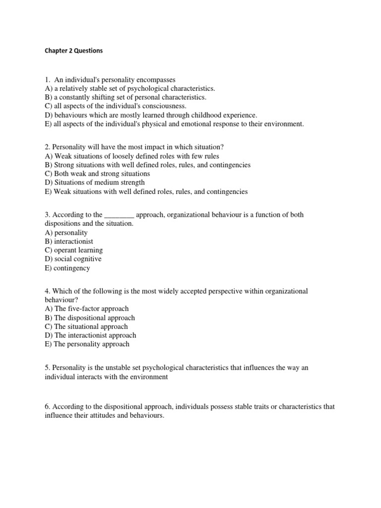 Chapter 2 + 3 Questions | PDF | Reinforcement | Perception