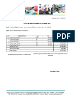 Dalaba, Le 11/10/2022: FACTURE PROFORMA N°1110/MAB/2022