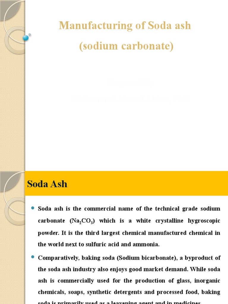 Soda Ash PDF Sodium Carbonate Sodium Bicarbonate