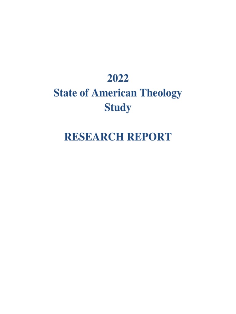 Ligonier State of Theology 2022 White Paper PDF God Survey