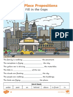 City Place Prepositions: Fill in The Gaps
