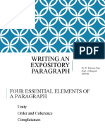 Writing A Paragraph