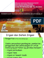 Pengetahuan Umum Irigasi Pengertian Saluran Tersier: Pembinaan Tenaga Pendamping Masyarakat