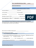 Promotion / Transfer Proposal Form: CL/HR/PTF