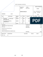 Supplier invoice for machinery parts