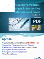 Accounting Policies, Changes in Accounting Estimates and Errors