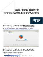 How To Disable Pop Up Blocker