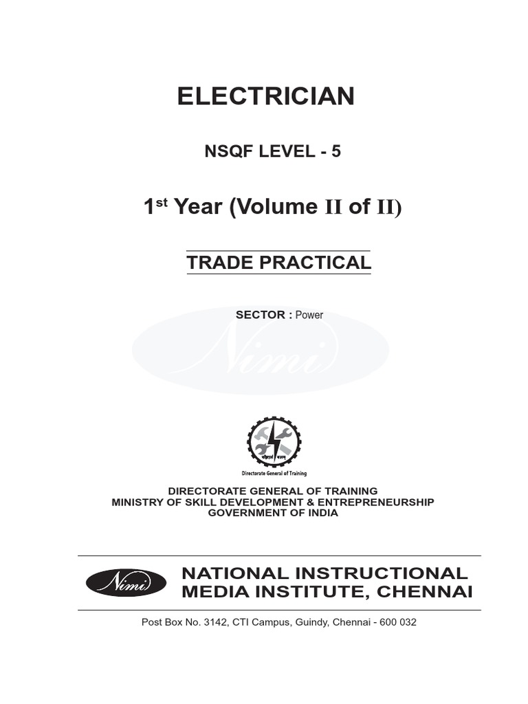 NSQF Level 5 Electrician Practical Guide | PDF | Transformer ...