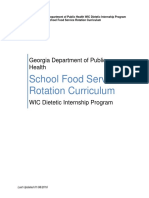 School Food Service Rotation Curriculum: Georgia Department of Public Health