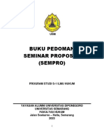 Buku Pedoman Seminar Proposal (Sempro)