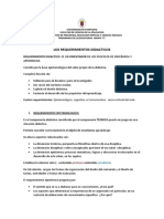 Los Requerimientos Didacticos: Requerimiento Didactico: Es Un Orientador de Los Procesos de Enseñanza Y