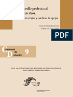 El Desarrollo Profesional de Los Maestros.: Nuevas Estrategias y Políticas de Apoyo